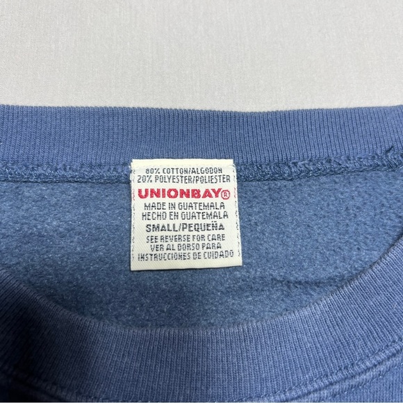 UNIONBAY Men Blue Crewneck Sweater Classic Design Size Small - Picture 3 of 7